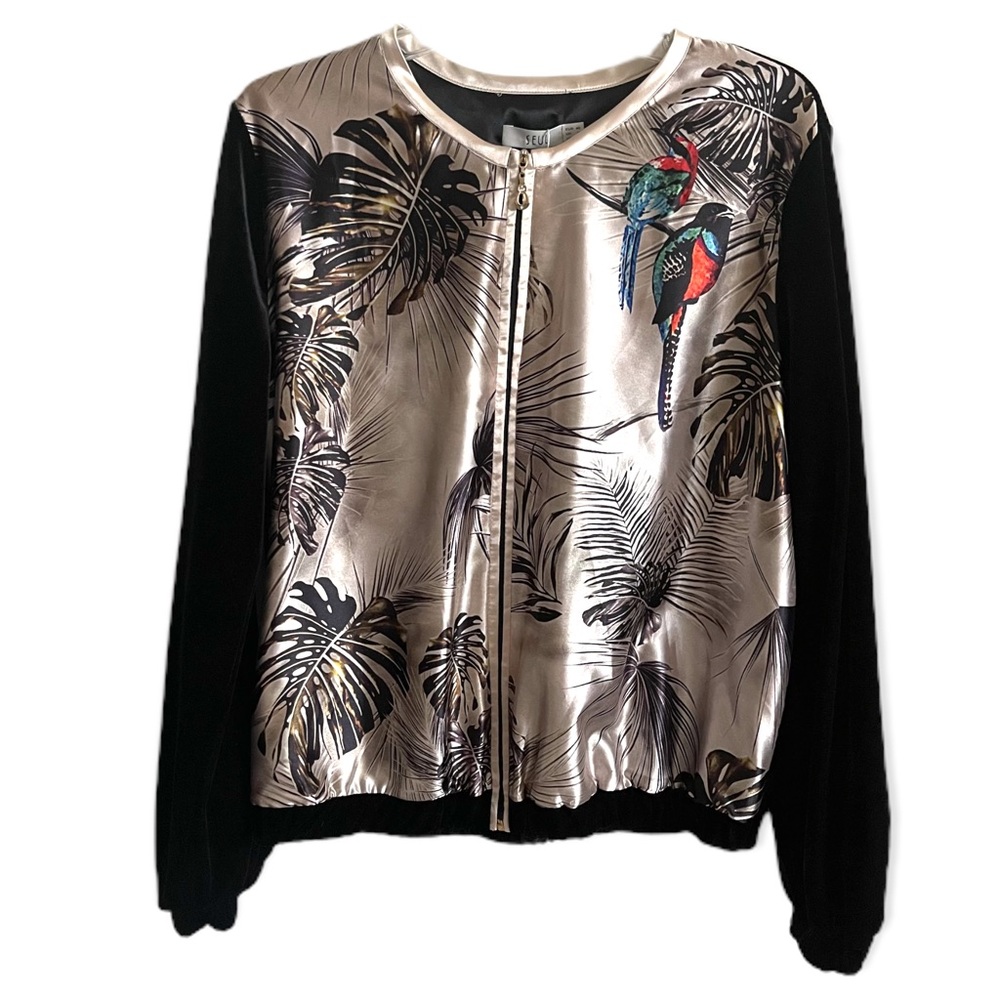Seul “Tropical Print” Bomber Jacket Sz 8